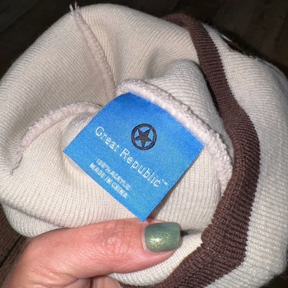 Khaki And Brown Uniform Work Beanie Great Republic